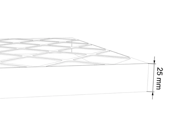 1-inch paper frame thickness diagram