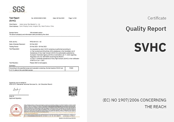 Activated Carbon SVHC Test Report