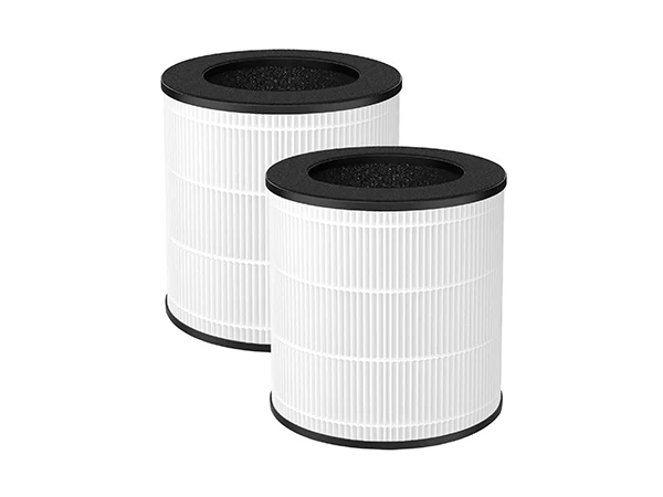 2 cylindrical air purifier filters