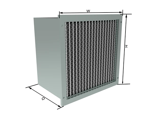 A box metal frame filter