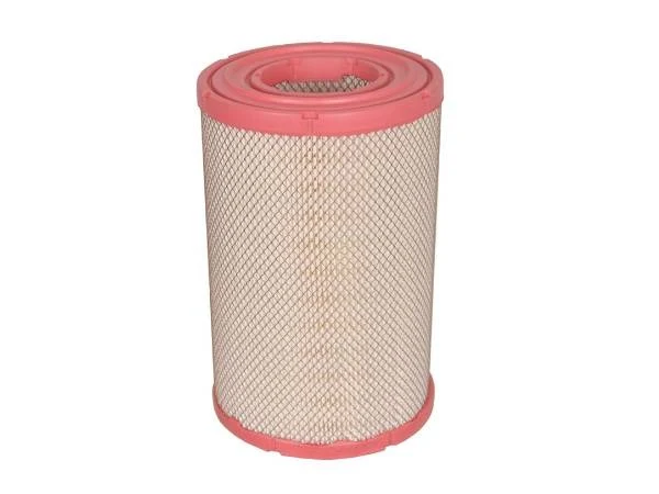 Commercial vehicle air filter with red end caps