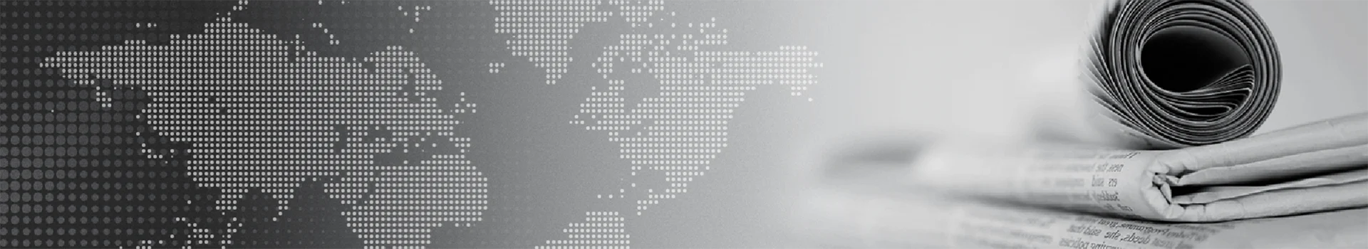 Mapa del mundo y periódico impreso