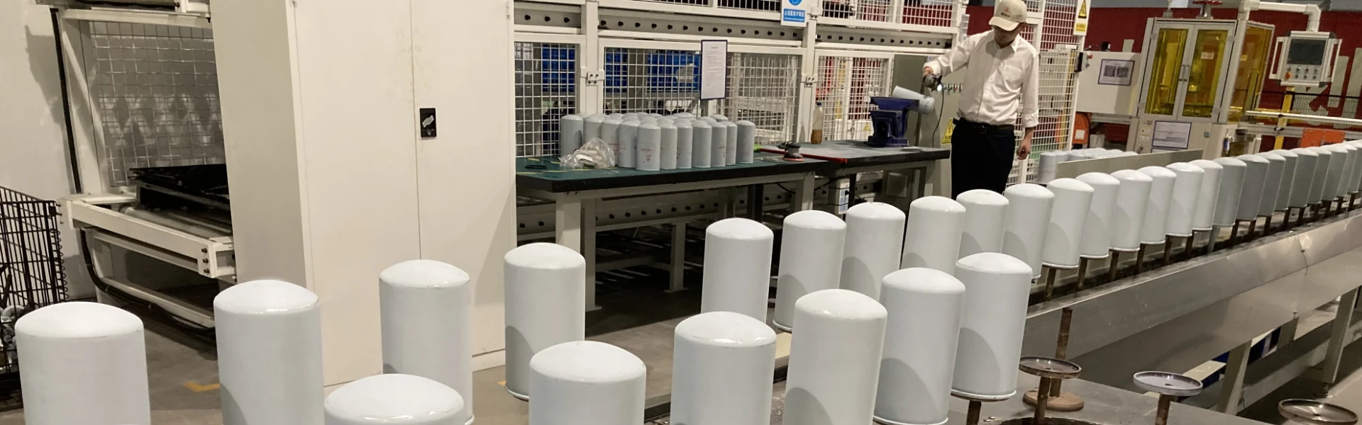Automotive filter housing production line