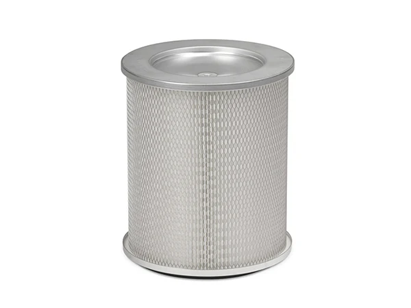 Dust collector filter cartridge with metal end caps