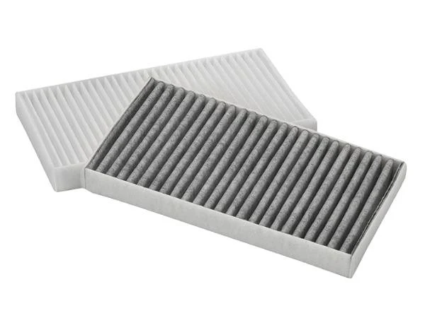 Cabin air filter with edge banding adhesive