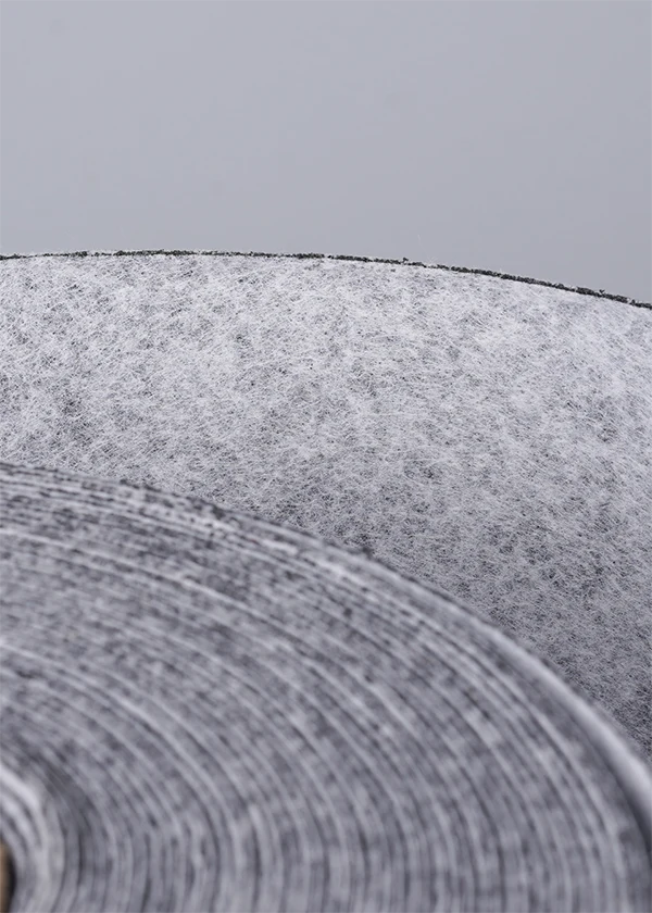 Cabin air filter fabric on a gray background