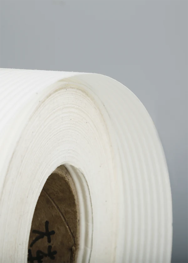 White filter paper on a gray background