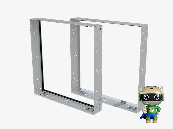 Plastic frame on a white background