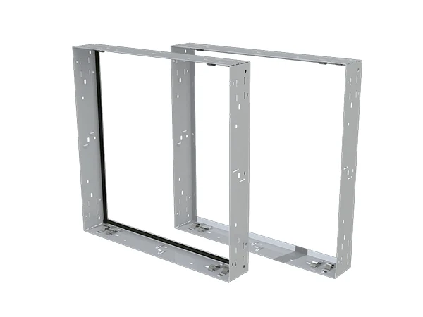 Metal frame on a white background