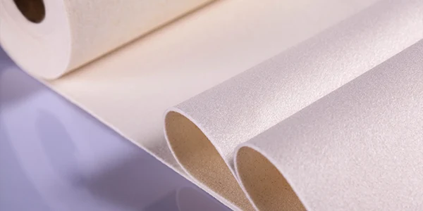 Polyester non-woven filter material on the table