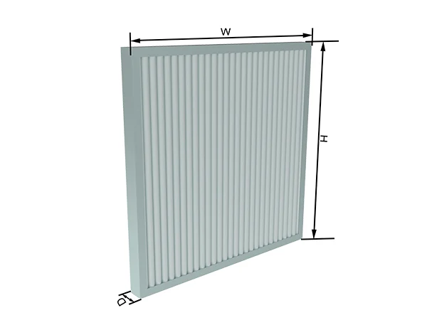 A panel metal frame filter