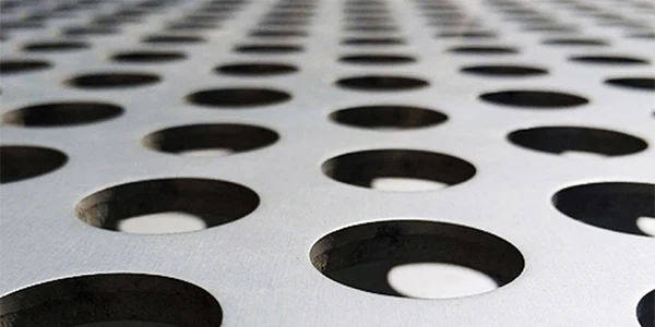 Perforated metal mesh details
