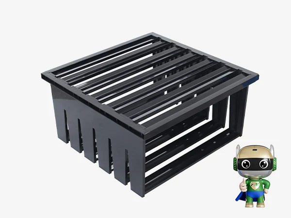 Plastic frame on a white background