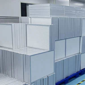 Primary, medium, and high-efficiency filter in the warehouse