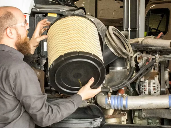 Replace the truck air filter