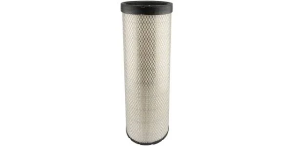A truck air filter on a white background