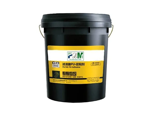 Two-component adhesive on a white background