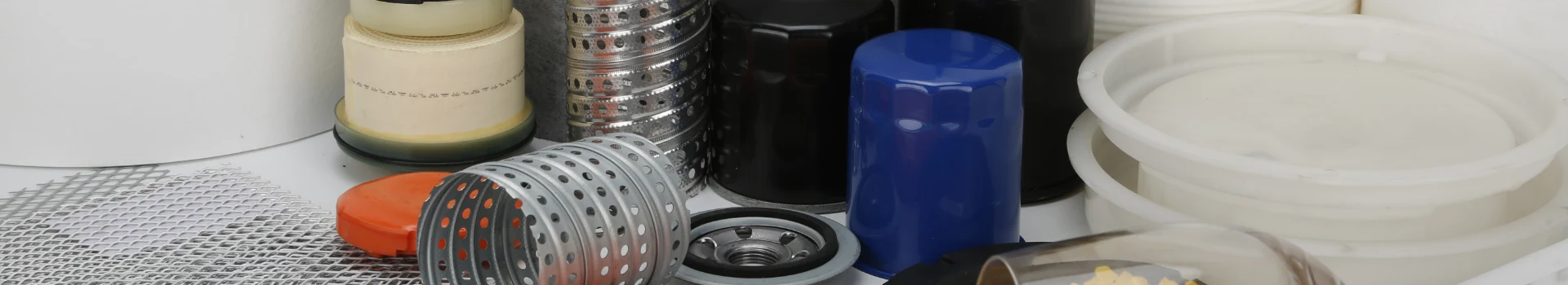 Various types of filter accessories placed together